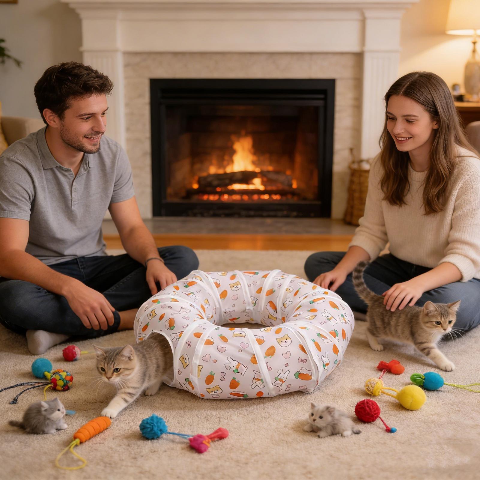 고양이 터널 인터랙티브 접이식 미로 장난감 유연한 고양 - Interactive Cat Toy 리뷰 및 가격