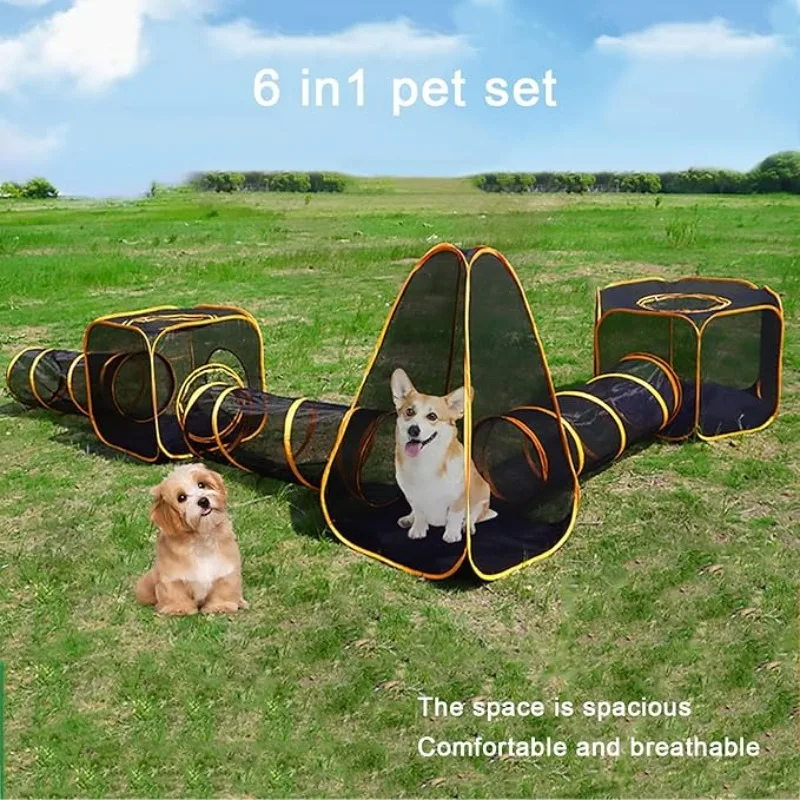 6-in-1 텐트형 고양이 울타리(터널 포함) 실내외  - Interactive Cat Toy 리뷰 및 가격