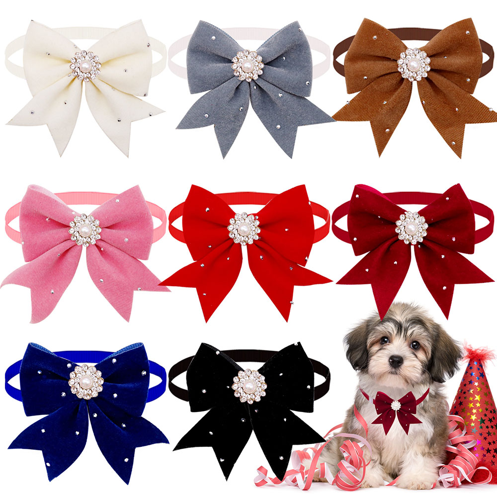 개 목걸이 꽃 리본 다이아몬드 진주 개 손질 액세서리, - Pet Supplies In Bulk 리뷰 및 가격