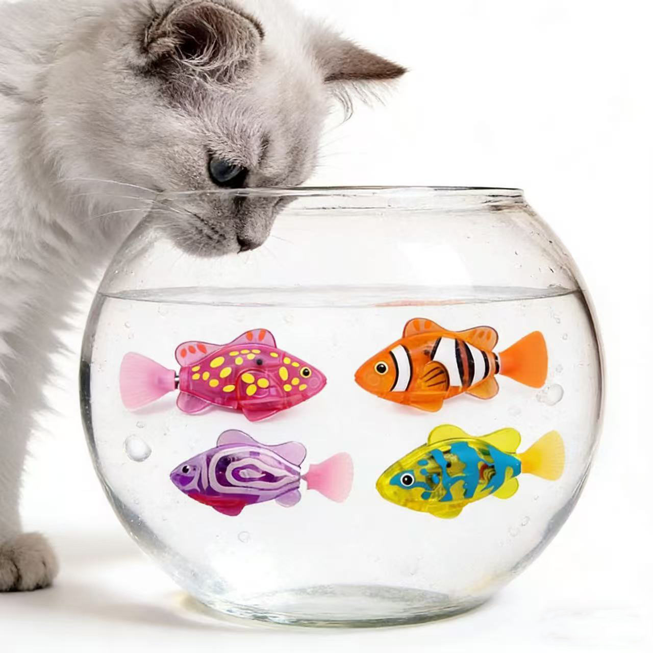애완 고양이 장난감 LED 인터랙티브 수영 로봇 물고기 - Pet Supplies Fish 리뷰 및 가격