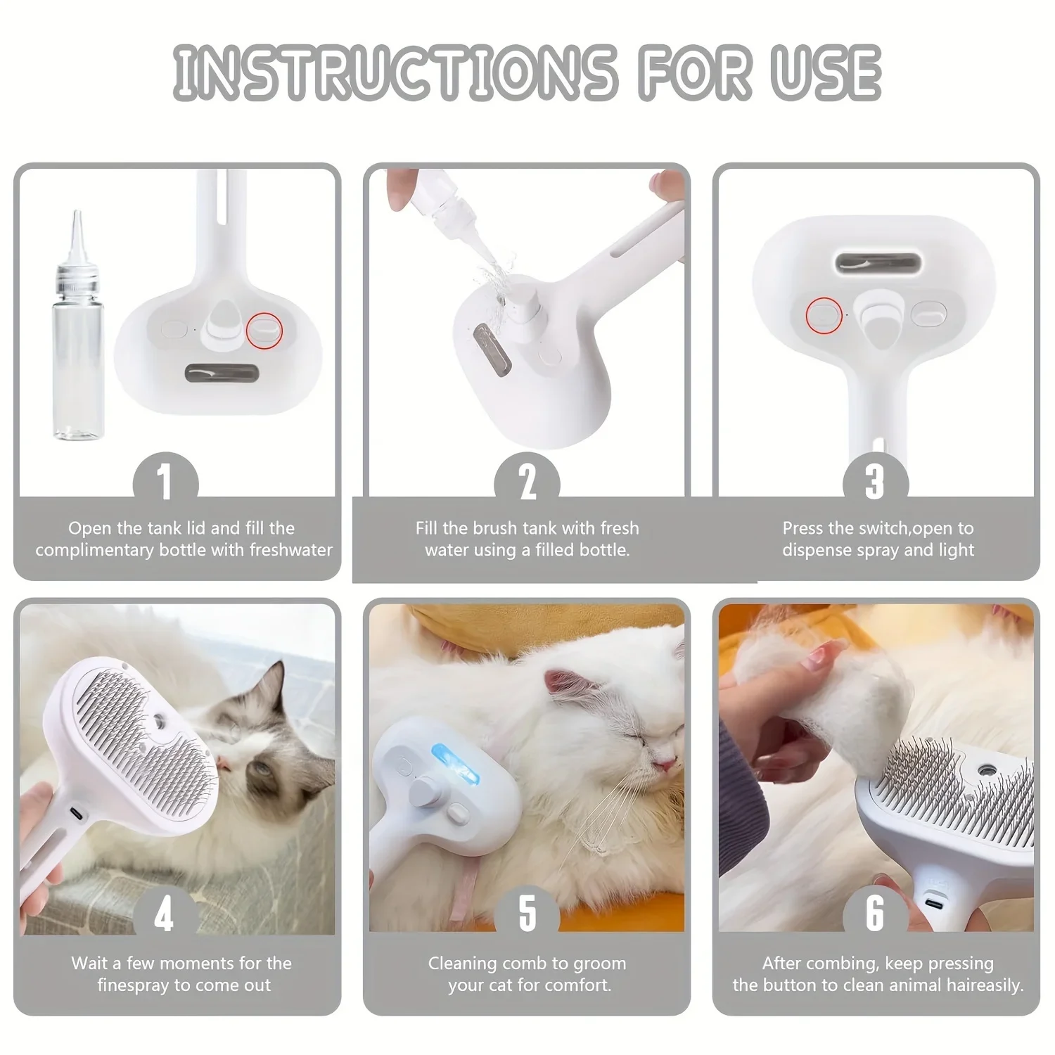 반려동물 스프레이 헤어 빗 털 제거 브러쉬 고양이 그루 - Pet Supplies Dropshipping 리뷰 및 가격